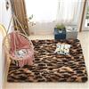 GGBOND Tappeto shaggy extra large in peluche tie-dye 4 cm, morbido, per soggiorno, camera da letto, comodino, antiscivolo, lavabile, motivo leopardato, 140 x 200 cm