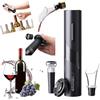 Generico Set 4 in 1 Apribottiglie Cavatappi Elettrico per Vino Incluso Tappo Sottovuoto Versatore e Taglia Capsule Automatico Elegante Facile Da Usare Incluso Tappo Sottovuoto Versatore e Taglia Capsule