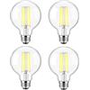 WULUN Lampadina LED E27 G80 4W, equivalente a 40W, Bianco Freddo 6000K | 400lm, Lampade Decorative Vintage, AC 220V， Per l'arredamento degli interni del ristorante, non dimmabile, 4 pezzi
