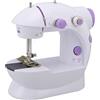Ciciglow Mini Macchina da Cucire Portatile con Luce, Macchina da Cucire Elettrica Facile da Usare per Bambini e Principianti, Basso Rumore, Multiuso, Plastica, Acciaio Inossidabile, Viola