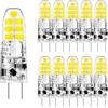 HUAMu Lampadina LED G4 3W,Equivalenti a 30W Alogena,16 SMD LED,Lampade a Risparmio Energetico, G4 LED Bianco Freddo 6000K, AC/DC 12V,300 Lumen, Angolo del Fascio a 360°,Non Dimmerabile,Pacco da 10