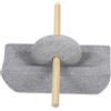 NUOBESTY Mulino a Pietra Manuale per Spezie e Tè, Set 16cm | Legno e Pietra, Compatto e Pratico per Casa e Cucina, Preserva Sapore