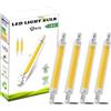 AEPOYU 4 pezzi 10W Lampadina R7S LED 118mm Hightlight, Lampada R7S LED 1000LM, AC 220-240V, R7S Lampadina 10w Equivalente a 100W Lampada Alogena [Classe di Efficienza Energetica A+]
