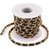 Boutigem Cinghie per borse in pelle PU con catena a maglie in alluminio oro chiaro, catena di estensione per portafoglio per gioielli fai da te per la creazione di borse e pochette, nero