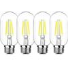 WULUN Lampadina LED E27 T45 4W, equivalente a 40W, Bianco Freddo 6000K | 400lm, ampade Decorative Vintage, AC 220V， Per l'arredamento degli interni del ristorante, non dimmabile, 4 pezzi