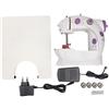 Fydun Macchina da Cucire Macchina da Cucire Elettrica per Uso Domestico Mini Trapuntatrice con Tavolo di Estensione del Pedale Ago Infila Bobina(EU Plug)