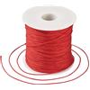 Cheriswelry 100m Nylon Perline Stringa Rosso Setoso Cinese Annodato Filo di Nylon Intrecciato per Macrame Braccialetto Collana Gioielli Fare
