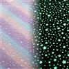 XMwike Tappeto che si illumina al buio, Tappeto fosforescente, tappeti unici per la camera da letto, arredamento carino della camera da letto, Stelle Arcobaleno 120x80cm