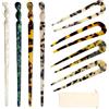 YiiHHooN 8 Pezzi Bastoncini per Capelli in Acetato, Vari Stili Bacchette per Capelli in Acetato, Forcine Capelli Donna a Forma di U Con Borsa Portaoggetti Tartaruga Copricapo Accessori per Capelli