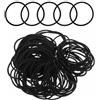 SZCXDKJ Generic - 100 elastici per capelli neri, piccoli elastici per capelli da donna, 2 mm, sottili elastici per capelli per bambini, morbidi senza metallo, elastici per coda di cavallo, elastici delicati