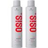 Schwarzkopf Professional OSiS Freeze Lacca per capelli a lunga durata, finitura liscia anti umidità, protezione termica, fissaggio forte, 300 ml, confezione da 2