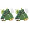 Kunoli Nature Seven Green Soap Shampoo, Triangle Shampoo Bar, Shampoo Solido con foglie di cipresso e erba Usman per la crescita dei capelli, rafforzamento, densificazione e volume (Confezione da 2)