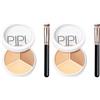 ZWWOGE 3in1 Palette Concealer,Correttore Astra,Correttore Crema,Full Coverage Concealer,Viso Correttori Makeup,Cream Palette,Contorni Evidenziati, Impermeabile a Lunga durata (Confezione da 2)
