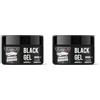 Barbers Garage® Gel Colorante Uomo - Gel Nero per Capelli Bianchi e Grigi, Coprente Naturale, Tenuta Forte, Con Carbone Vegetale - Made in Italy (Confezione da 2)