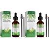 WANFAER Olio Essenziale olio di rosmarino per capelli,olio rosmarino capelli, 100% Puro Biologico Per Sopracciglia E Ciglia, Viso, Pelle, Stimola Crescita Dei Capelli (60ml) (Confezione da 2)