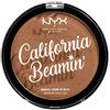 NYX Professional Makeup Bronzer Viso e Corpo California Beamin', Polvere pressata illuminante, Grande formato, Formula vegana, Finish satinato, 14 g, Shade: Sunset Vibes