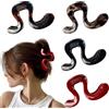 GEXINKEJI 4 pcs Invisibobble Pinza Capelli Donna Fermagli per Capelli | Mollettone Capelli Donna a Forte Tenuta, Antiscivolo, Delicati Su Tutti i Tipi di Capelli, Tenuta Forte