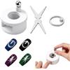 XAVURO Magnete Occhio di Gatto Rotante Bianco 4 Pezzi Strumento Magnetico per Smalto Gel Ventosa Automatica per Nail Art Professionale e Principianti