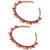 ESTCNK Cerchietto per capelli da donna, alla moda, con doppia frangia, per acconciature in resina, per matrimoni e feste