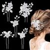 BUKYCAT 5 Pezzi Forcine per Capelli da Sposa, Forcine per Capelli con Perle, Accessori per Capelli da Sposa, Sposa Clip Capelli per Matrimoni, Spose, Damigelle, Anniversari e Comunione