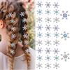 CYUXING 30 pezzi Mini fermagli per capelli a forma di fiocco di neve con strass, graziosi accessori per decorazioni per capelli a tema Frozen, mini ornamenti a forma di fiocco di neve in argento con strass