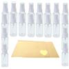 BOELLRUNO 20pcs (30ML) Bottiglia Spray Fine Nebbia Bottiglia da Viaggio Nebulizzatori Atomizzante Riutilizzabile di Plastica Trasparente Flacone Spray per Profumi Viaggio Lozione+24pezzi di Carta per Etichette
