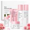 AONAT Cofanetto Regalo Donna, Kit Skincare Viso Completo 6 Pezzi con Rosa e Acido Ialuronico, Set Cura Viso per Donne, Pelle Secca Ruvida e Spenta, Texture Leggera, per Compleanno e Natale