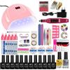 Omana Set di smalti per unghie in gel per principianti, lampada a LED UV per unghie, per nail art, per manicure, per ragazze/signore/donne (X4 led lamp12color)