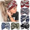 Kavya 6 Pezzi Fasce Per Capelli Donna, Larga Fascia Capelli Elastici Stampa Boho Alla Moda Stampa Floreale Accessori Capelli Per Lavoro Quotidiano Yoga (Elegant)