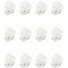 Generic 12 mini fermagli per capelli in plastica, per donne e ragazze, 1 cm di lunghezza, trasparenti