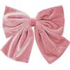 Ling & Bai Fermaglio per capelli in velluto, per donne e ragazze, 20,3 cm, grande fiocco per capelli a coccodrillo, per bambini e adolescenti (rosa)