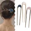 Votvlog 3 Pezzi French Pin Fermaglio per Capelli in Metallo per Acconciature per Hairpin Pin Forma di U Forcina Francese per Capelli Lunghi e Spessi Forchetta per Capelli Chignon per Accessori