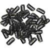 Yolev 50 Pezzi Clip per Parrucca Neri Intrecciati 6 Denti a Forma di U Hair Cip di Estensione Hair Clip Extension Capelli Parrucca del Silicone del Metallo per Parrucche Donne