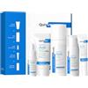 QUIYUM Kit Skincare all'Acido Ialuronico, Set Regalo Cura Viso Donna 5 Pz | Cofanetto Cura della Pelle: Routine Viso Idratante Completa con Detergente, Tonico, Siero, Contorno Occhi e Crema