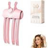 Homaskylynn Wireless Heated Volumizing Root Lift Clip Cordless Hair Tool for Fine Flat | Rechargeable Bangs Portable Travel Styling Root Comb Quick Heat Setting Fluffy Bangs Crown Volume(Pink)