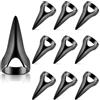 Generic 10 pezzi in metallo per dita e trecce, strumento per trecce, strumento per la separazione dei capelli, anelli retrò in metallo per trecce, accessori per cosplay, nail art, feste di vacanza (nero)
