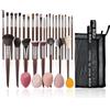 CNNONE Set di pennelli per trucco naturale per ombretto, pennelli per trucco con setole di capra per trucco nabor kistey miscelazione pinceaux maquillage (ZH00412)