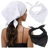 DRESHOW 2 Pezzi Bandana Donna Fascia Triangolare Fascia per Capelli Vintage Annodata per Donne e Ragazze