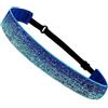 GreatRise Set di 3 fasce per capelli glitterate per bambini, antiscivolo, con interno in velluto, fascia elastica regolabile per lo sport, per ragazze e donne, yoga, corsa, ginnastica e vita