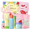 QUIYUM Kit Cura Viso 14 Pezzi, Set Regalo Skincare ai Frutti per Ragazza | Cofanetto Beauty Routine Idratante Completa con Detergente, Tonico, Siero, Crema Viso e Contorno Occhi