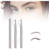 HOIDOKLY Matita per ciglia inferiore con doppia punta, 2024 impermeabile 3D per ciglia con 2 punte, eyeliner, doppia matita per ciglia inferiore, eyeliner liquido impermeabile (grigio-marrone-2PCS)