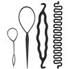 Wytino Strumento per intrecciare i capelli Set,4 Spirale Veloce Trecce Attrezzo Accessori Capelli per acconciature,Nero Fai-da-te Styling Accessori Per Donne