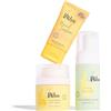 LAV KIDS Set di 3 pezzi per la cura della pelle per bambini, schiuma detergente 100 ml, crema viso 50 ml, protezione solare SPF 50 50 ml, con fascia per capelli e sacchetto a rete (idratante)
