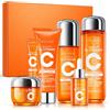 Chenzvora Set Cura del Viso alla Vitamina C 6 Pezzi, Kit Completo con Detergente Viso, Tonico, Siero, Lozione, Crema Viso e Contorno Occhi, Idratazione Quotidiana, Pelle Luminosa, Idea Regalo Donna