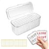 fuxunamz Kit Press on Nails, Organizzatore per Nail Art, Stoccaggio Dei Chiodi a Pressione, Include 12 Piccoli Contenitori (8,5 × 8,5 cm), 90 Adesivi per Unghie e un Contenitore Grande