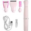 TMISHION Epilatore Corpo Donna, Epilatore 4 in 1 Bikini Trimmer Rasoio Elettrico, Rasoio Indolore Epilatore Femminile Ricaricabile USB(up)