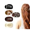 Dryxog 5 Pezzi Mollettone Capelli Donna Pinze Antiscivolo Fermaglio Donna Accessori Eleganti Leopard Print Hair Clips Ovali Accessori Elegante Decorazioni per Capelli Spessi, Sottili e Fini