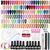 VANREESA Kit Semipermanente Unghie, 35 Colori Smalto Semipermanente Unghie con Base e Top Coat, Kit Unghie Gel Completo con Lampada per Unghie 48W U V/LED, Regali per Donna