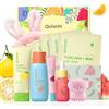 QUIYUM Kit Skincare Viso ai Frutti, Set Regalo Donna 10 Pezzi | per Pelli Grasse e Miste a Tendenza Acneica, con Acido Salicilico, Vitamina C, Peptidi, Sebo Control e Anti-Acne