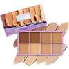 DENESTUP Palette Di 8 Colori Con Correttore in Crema E Fondotinta, Palette Correttiva Con Crema Correttiva, Illuminante Schiarente, Sfumabile per Occhi
